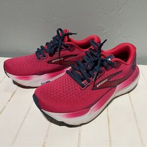 Brooks Red and Navy Athletic Shoes